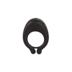 OCTAVE, Cockring Noir dans un silicone médical doux avec 1 mode de vibration 